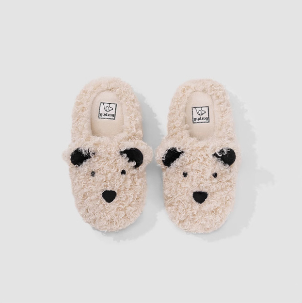 カーリーボアのスリッパ - 1011118961 - emiwalk