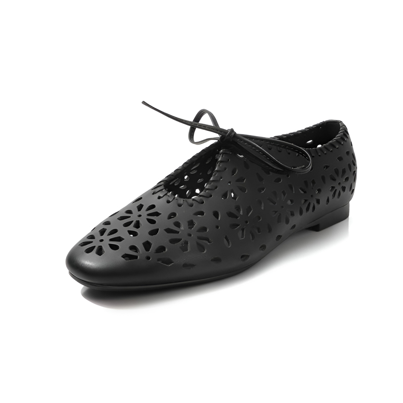 Eオープンワークレースマリージェーンシューズ