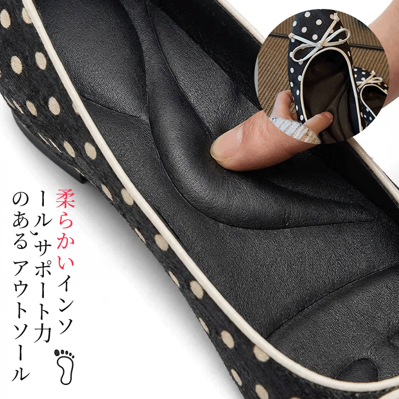 足を優しくサポートする柔らかい高機能インソールとアウトソールの詳細
