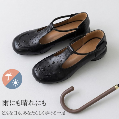 Emiwalk 撥水加工 牛革シューズ 雨の日も晴れの日も履ける万能デザイン