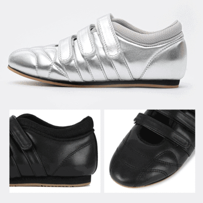 洗練されたミニマルデザイン 3連ストラップとキルティング加工のディテール