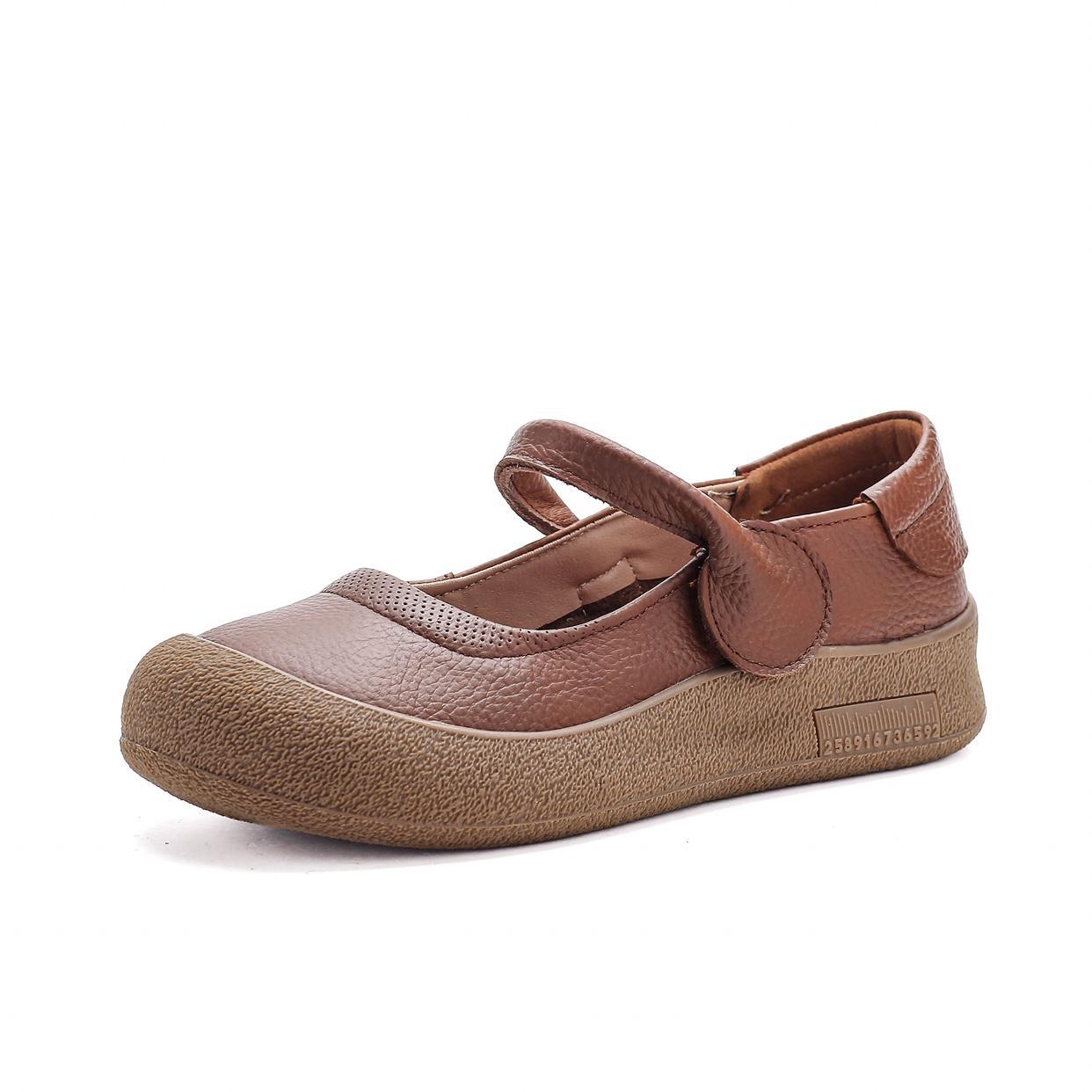 Emiwalkラウンドトゥ本革メリージェーン-emiwalk