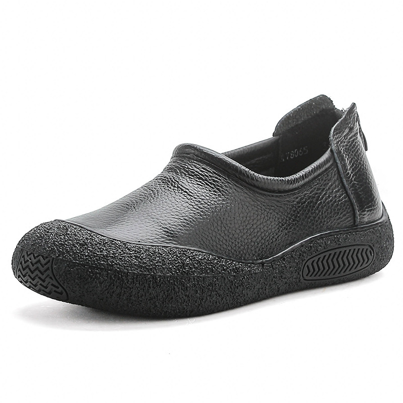 本革 幅広4E コンフォートシューズ 外反母趾対応 超軽量 スリッポン レディース - Emiwalk