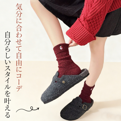 厳選されたウール素材 肌あたりが柔らかく足全体を包み込む優しさ