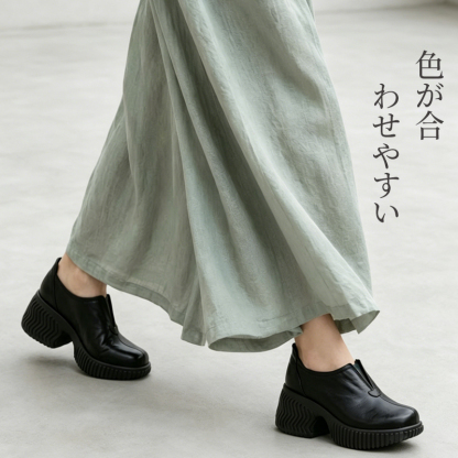 【当店売れ筋】「7.5cmヒール」厚底クッション・軽量・撥水◎ 梅雨に最適・幅広/甲高OK｜emiwalk