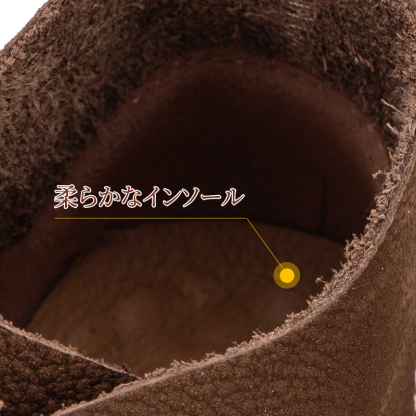 柔らかなインソールの詳細 クッション性に優れた快適な中敷きのアップ