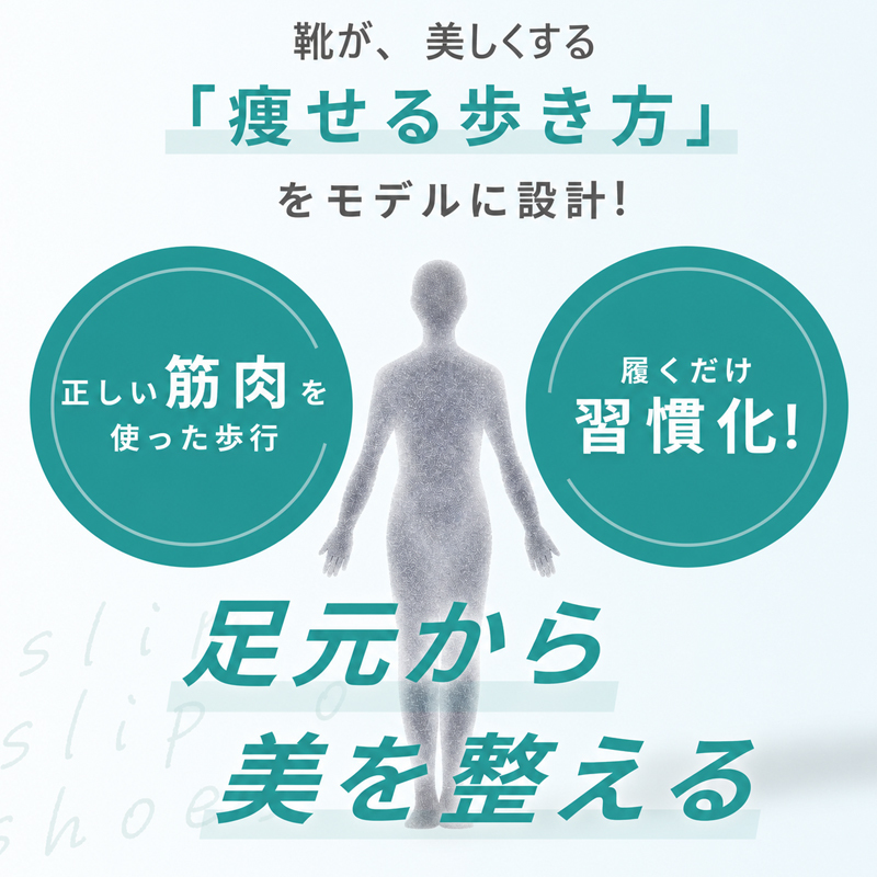Emiwalk 姿勢サポート 歩行習慣モデル メッシュパンプス