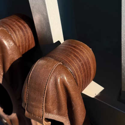 Emiwalkヴィンテージスクエアヒールレザーパンプス