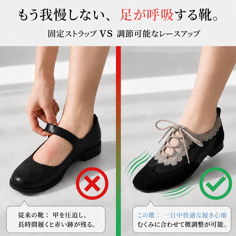 フレンチ风 大人可愛い 浅履きパンプス【甲高・幅広対応】