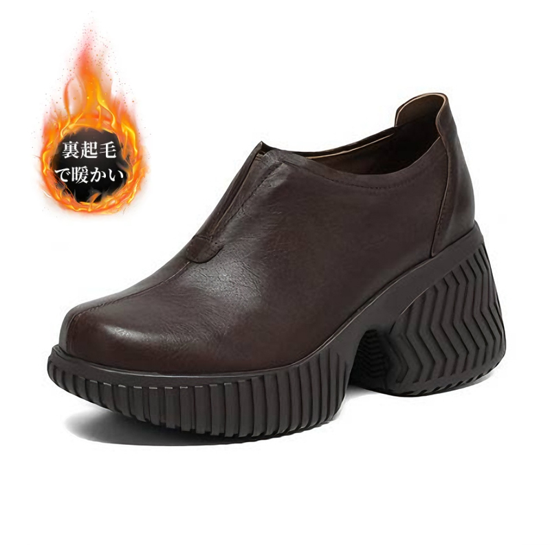 「7.5cmのヒール高さ」幅広対応・甲高OK｜単裏と裏起毛の2タイプから選べます