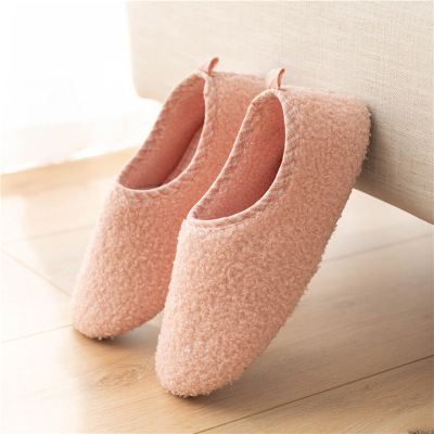 ボアスリッパ チェック柄パイピング