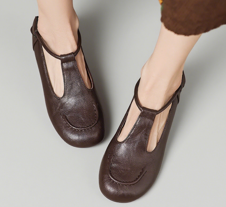 外反母趾さんも痛くない】とろける履き心地の上質本革 ラウンドトゥ