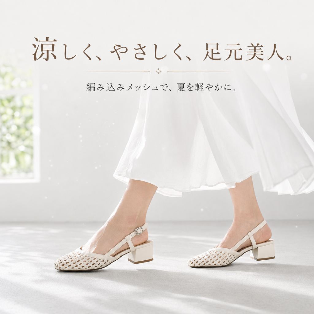フレンチ風 編み込み トゥシューズ サンダル