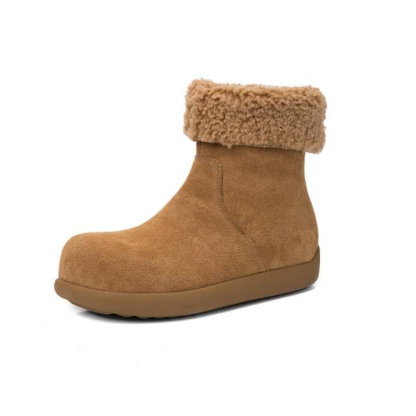 1足2WAY｜牛スエードボアショートブーツ｜滑り止め＆防水 - 1011404963 - emiwalk