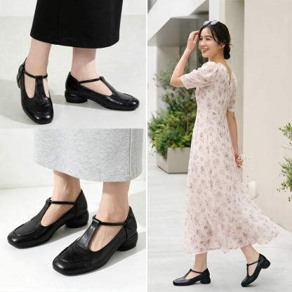 Emiwalk 高級感のあるラウンドトゥパンプス