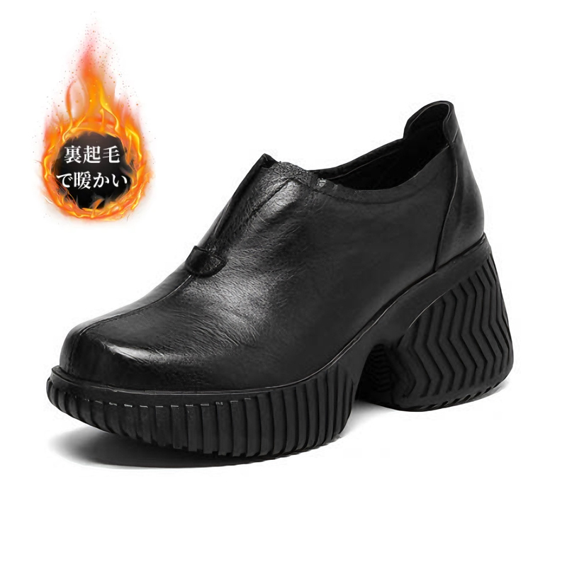 「7.5cmのヒール高さ」幅広対応・甲高OK｜単裏と裏起毛の2タイプから選べます