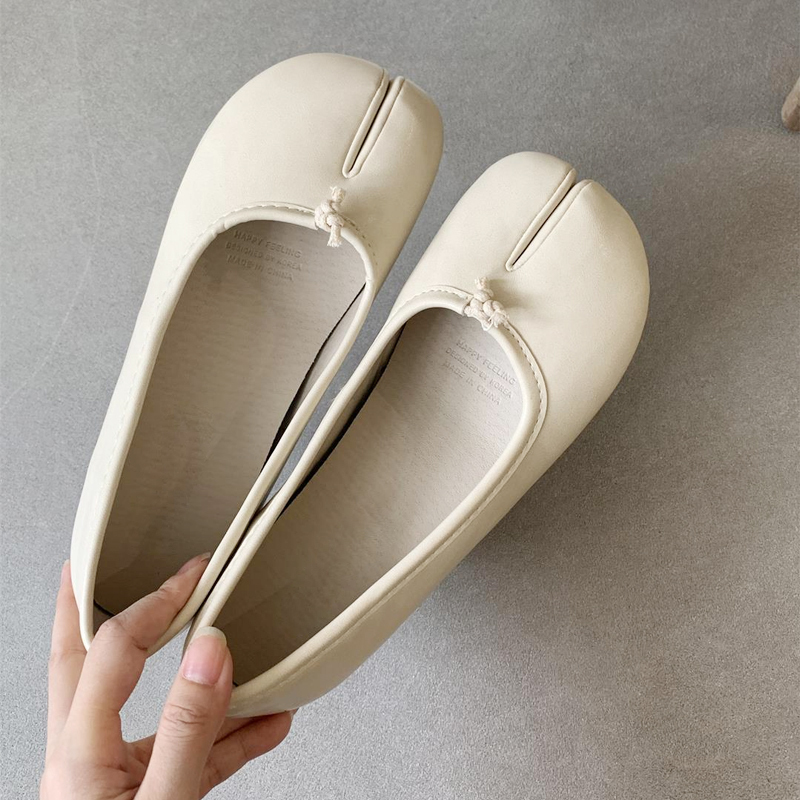 4cmインヒールレザー足袋スリッポン