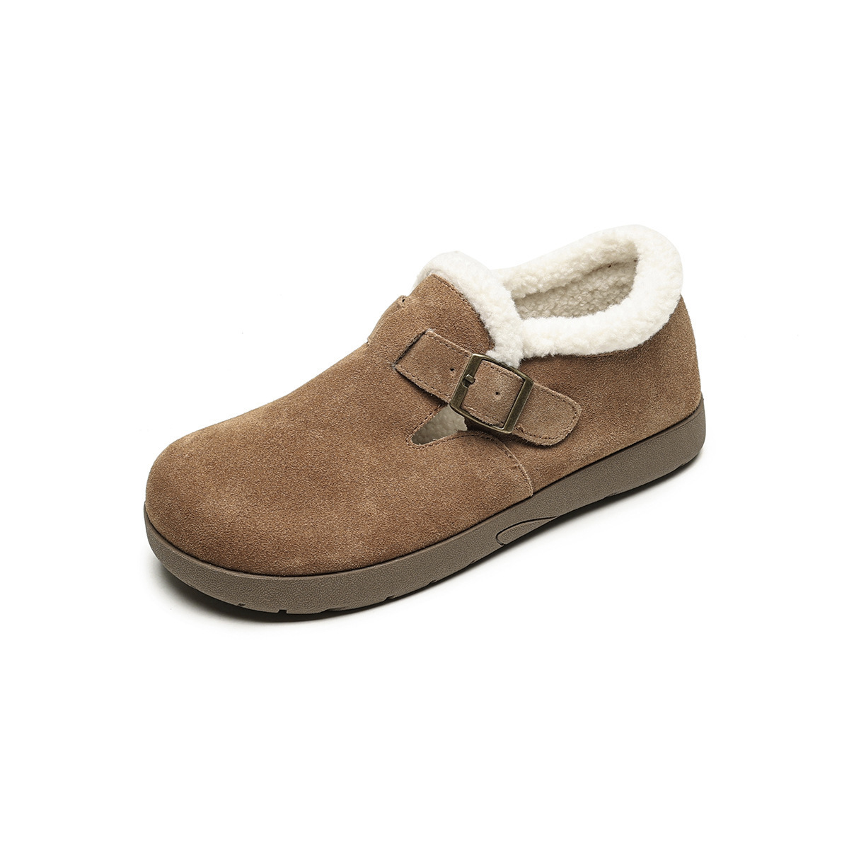 裏ボア モカシンシューズ 幅広 外反母趾対応 3cm衝撃吸収ソール - Emiwalk