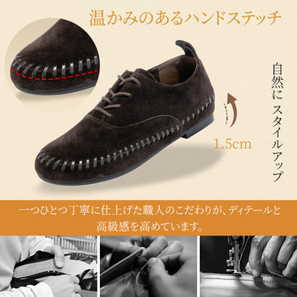 熟練の職人による精密な採寸と丁寧な裁断、手縫い仕上げのこだわりの製作工程