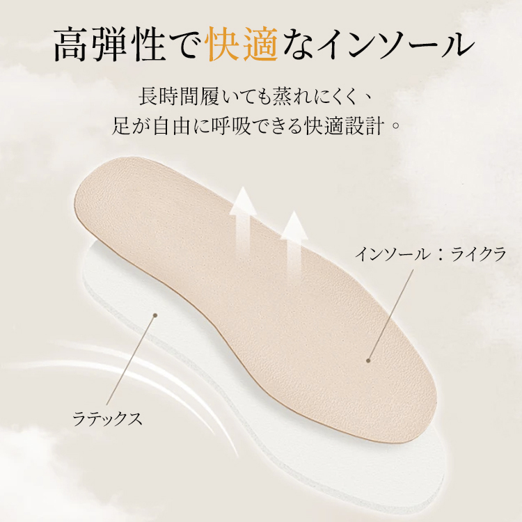 Emiwalk 高弾性インソール ラテックス ライクラ素材 通気性設計