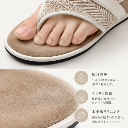 厚底ウェッジサンダル