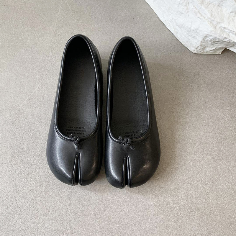 4cmインヒールレザー足袋スリッポン