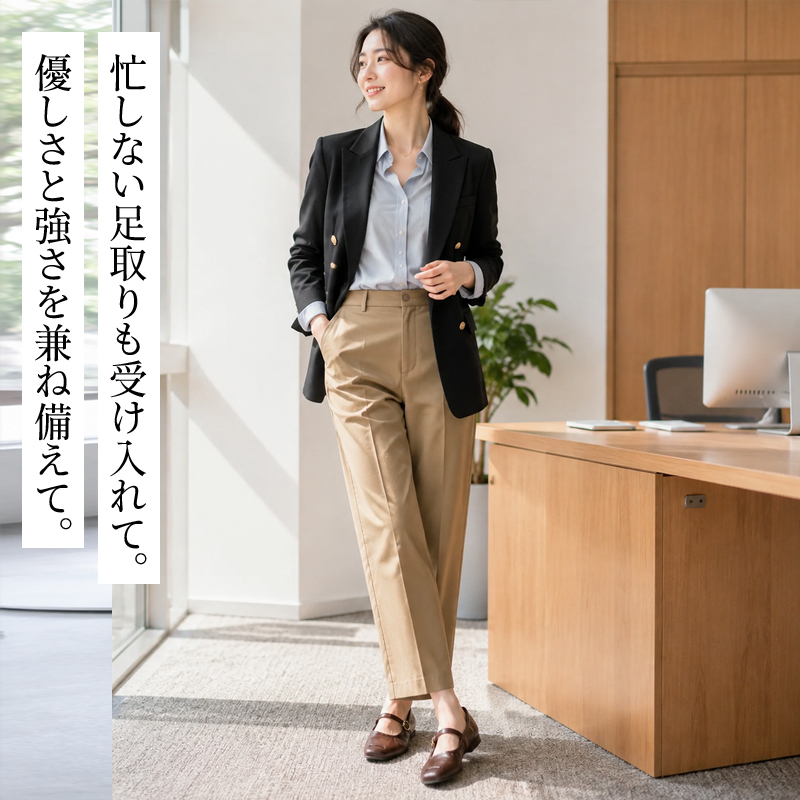 クラシックなブラック・フラット・バレエシューズ