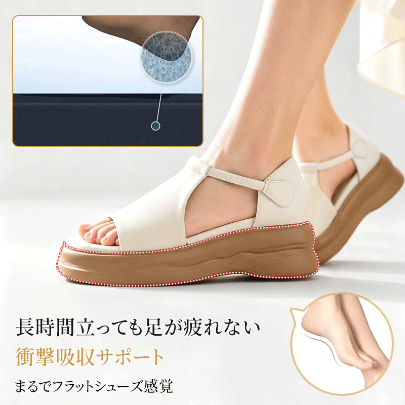 厚底クッション 衝撃吸収 歩行サポート静音設計