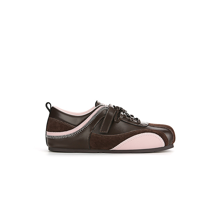 カラーブロック マジックテープ式インヒール付きドイツ軍シューズ|アーチサポート＆超軽量設計-emiwalk