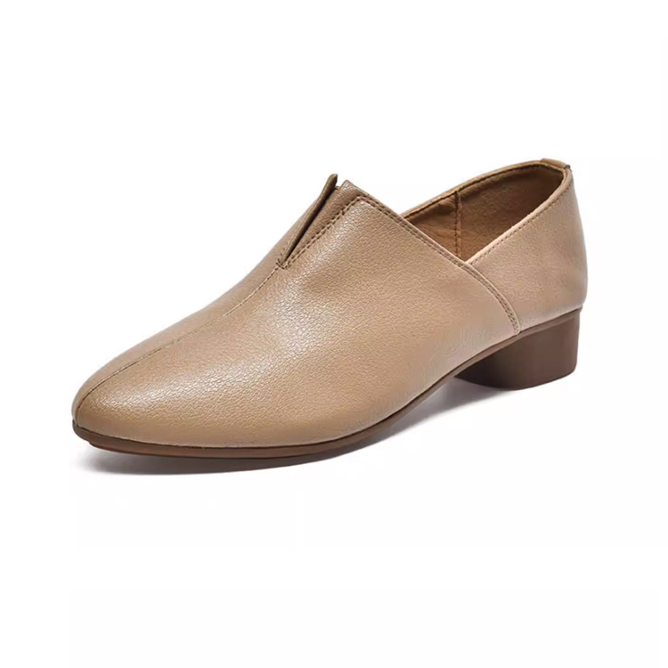 【新作】羊革 ローファー 高い甲に合う 一脚脱ぎ 外反母趾対応 通勤用 ポインテッドトゥ 4色