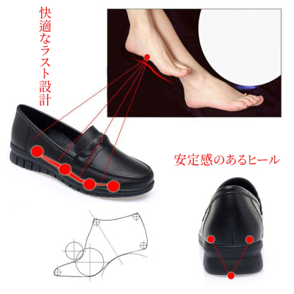 快適なラスト設計と安定感のあるヒール構造 理想的な足裏の圧力分散