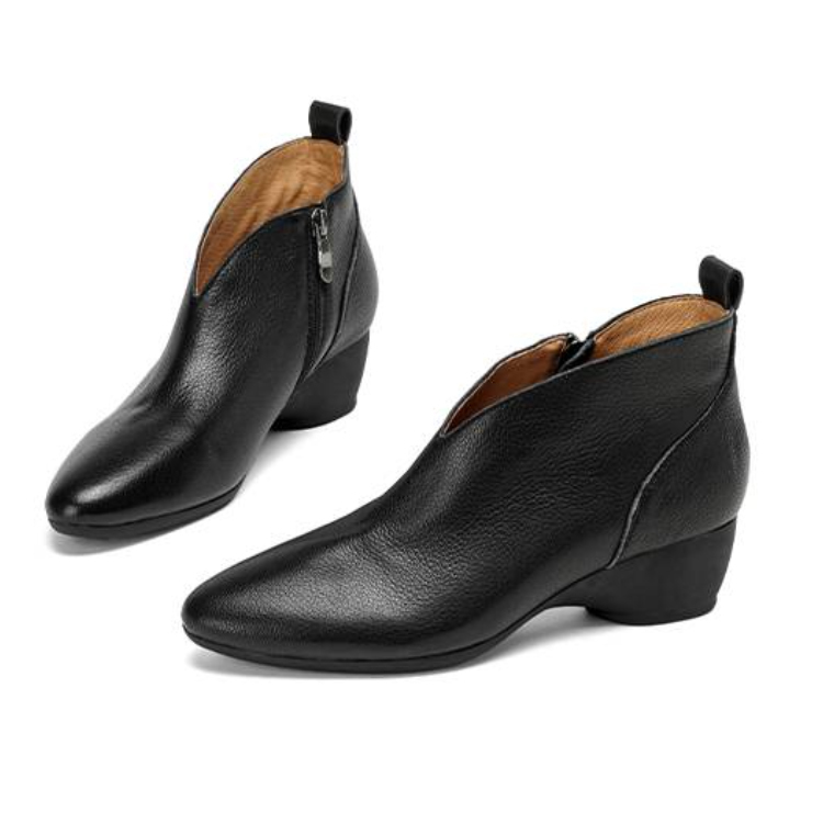 Vカットで脚長効果｜履き心地抜群の通勤ブーツ - 1011060318 - emiwalk