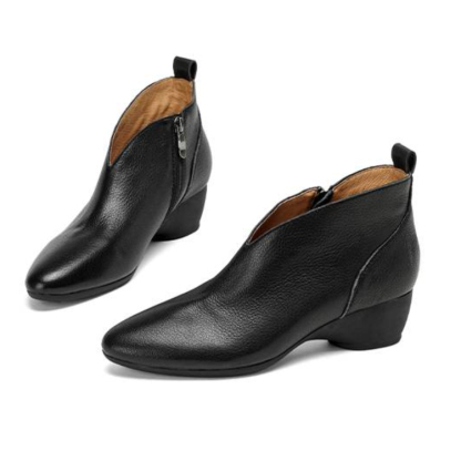 Vカットで脚長効果｜履き心地抜群の通勤ブーツ - 1011060318 - emiwalk