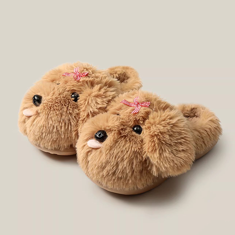ワンちゃんモチーフあったかスリッパ