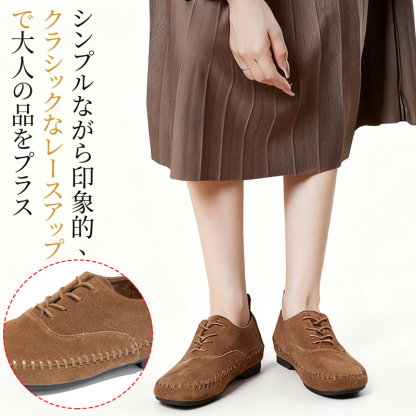 きめ細やかで肌触りが良い厳選されたプレミアム牛革アッパーの質感詳細