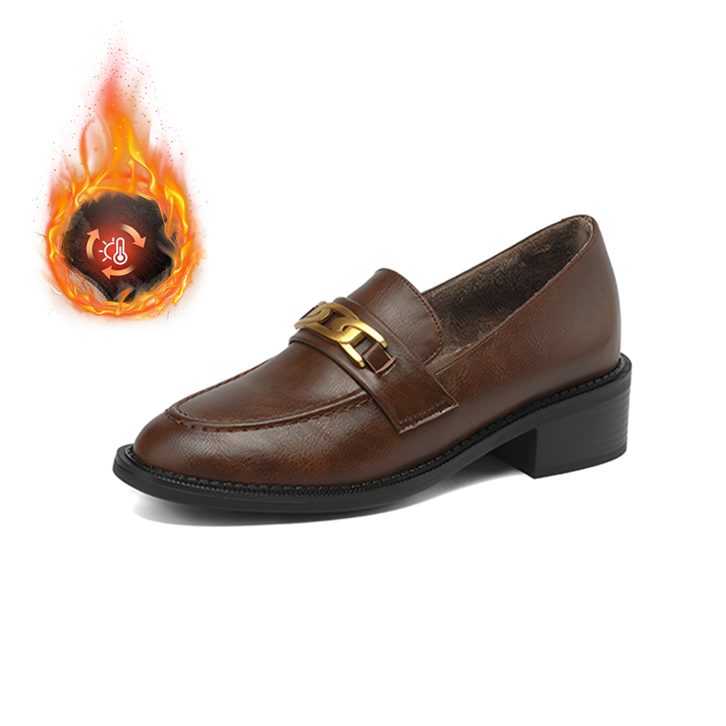 エレガントな冬の通勤用ローファー｜長時間履いても疲れにくい、裏地は加绒・単裏の2タイプから選べます