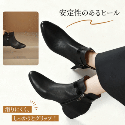 安定性のあるヒール 滑りにくくしっかりとグリップする安心設計