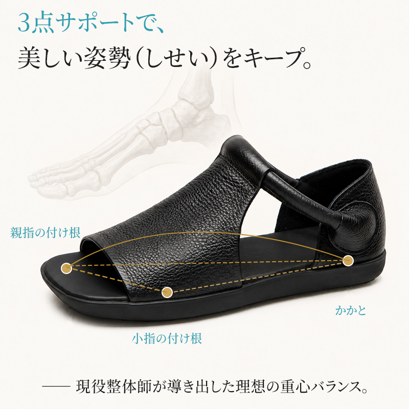 SL-E本革ハンドメイドサンダル