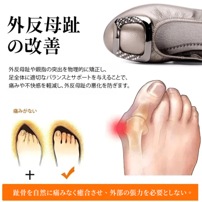 外反母趾の改善を物理的にサポートする構造と痛みを軽減する設計図
