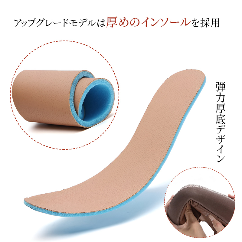 高弾力クッションインソールの柔軟性と厚みの詳細