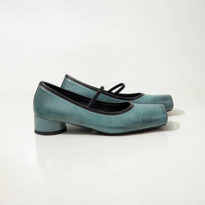 フランス風レトロ マリージェーン シューズ 本革 レディース 1ストラップ 方頭 パンプス 通勤 おしゃれ