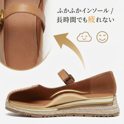 足の疲れを軽減するふかふかなシープスキンインソールの多層構造