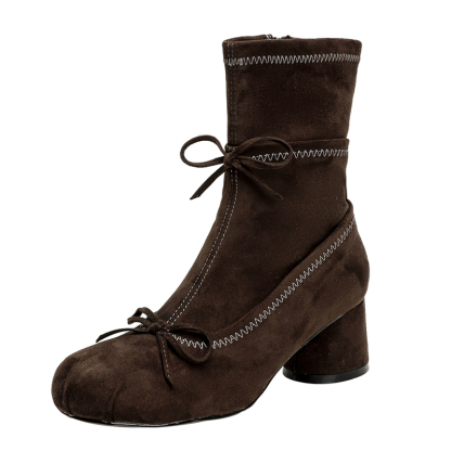 上品な本革スリムブーツ|5cmヒールで・脚長・小顔に見える - 1011164089 - emiwalk