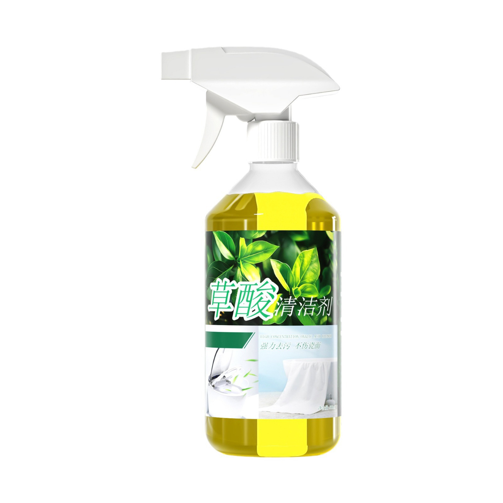 Oxalic acid cleaner for strong decontamination of tiles