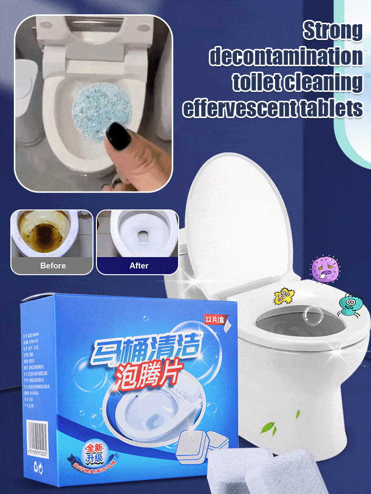 Powerful Stain Remover Toilet Bowl Cleaning Foam Tablets