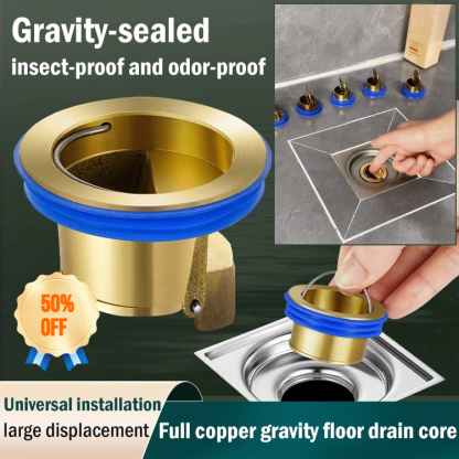 Deodorant full copper gravity floor drain