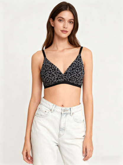 【Pure Desire Originator】U-shaped Backless Leopard Lift Bra