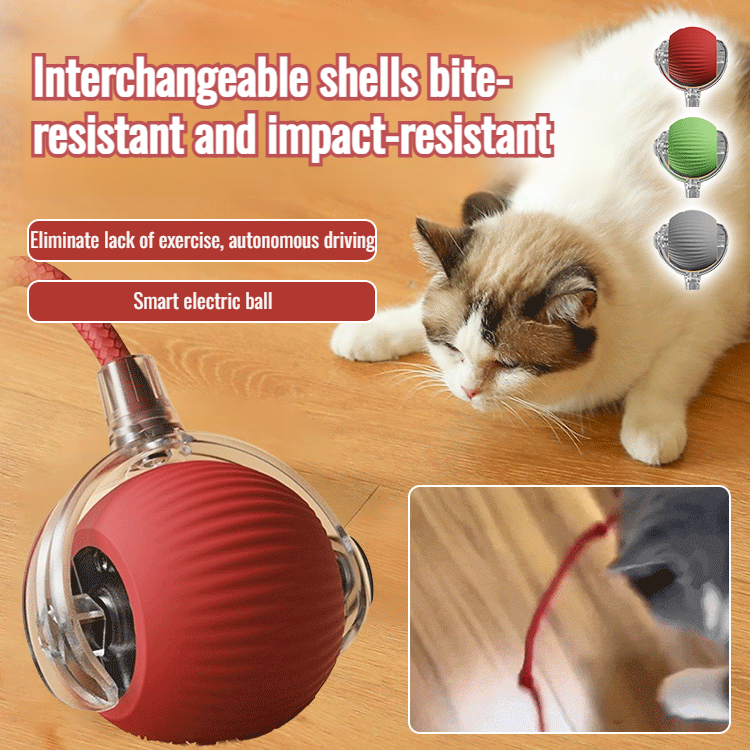 Intelligent Automatic Jumping Pet Toy Ball with Rope Teaser Toy Ball