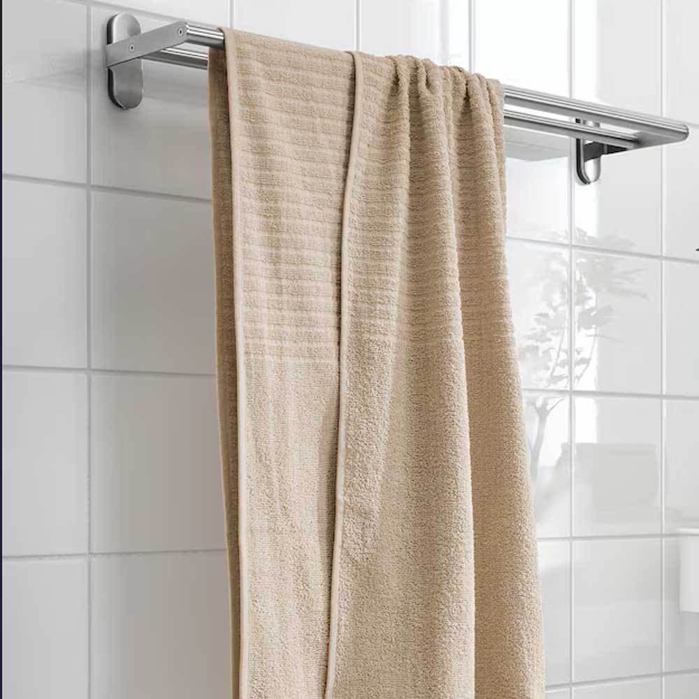 Bath towel, beidge, 80x100 cm