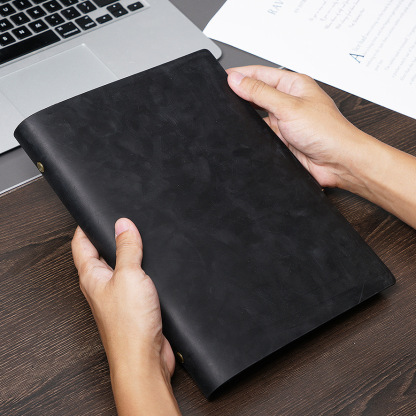 B5 9穴 バインダー 革カバー ノート